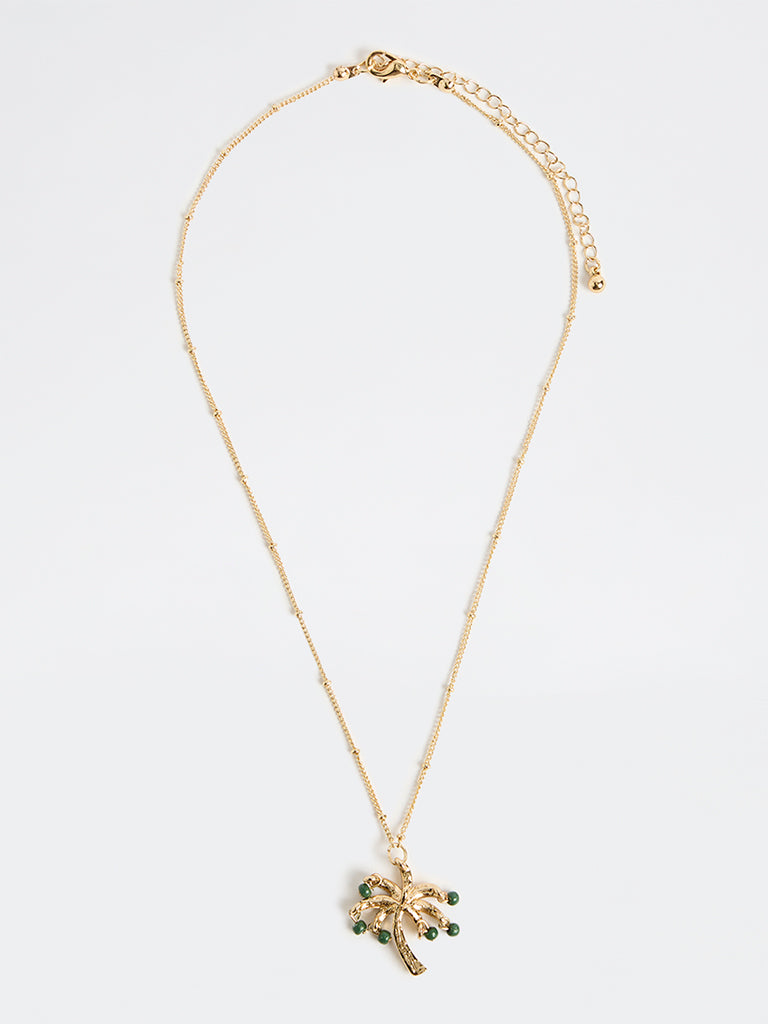 Westside Accessories Gold Tree Pendant Necklace