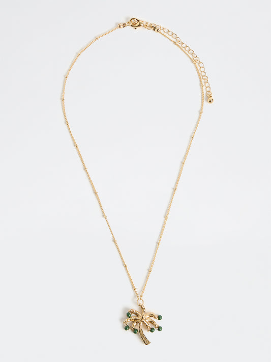 Westside Accessories Gold Tree Pendant Necklace