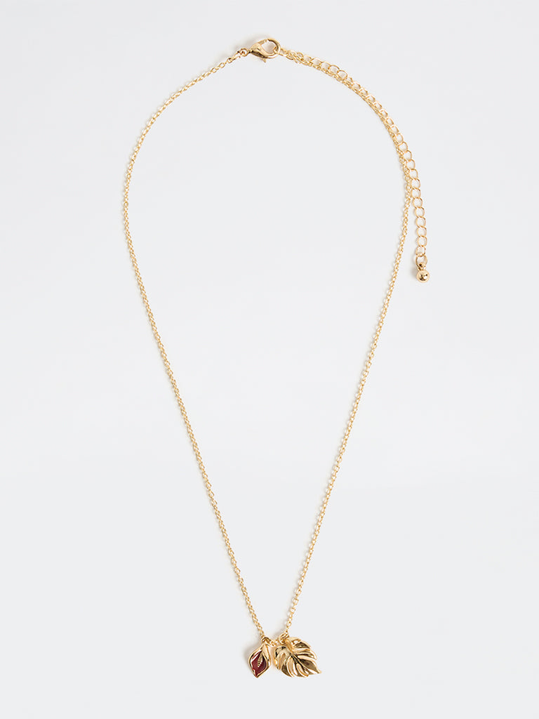 Westside Accessories Gold Dual Pendant Necklace