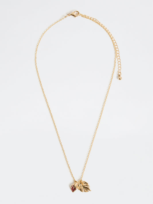 Westside Accessories Gold Dual Pendant Necklace