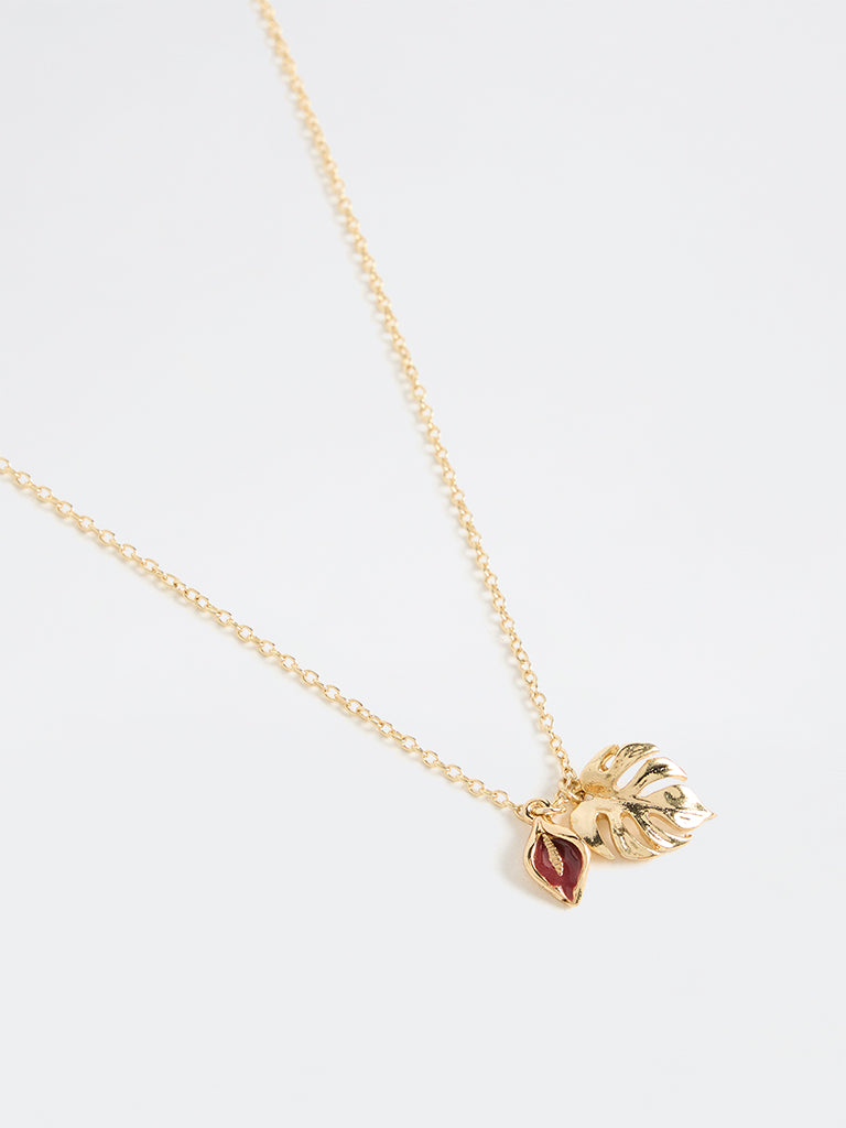 Westside Accessories Gold Dual Pendant Necklace