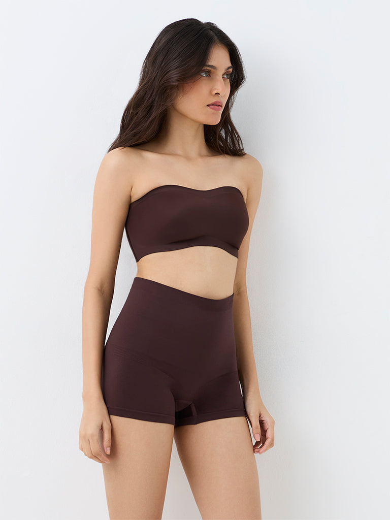 Wunderlove Dark Brown Invisible Supergrip Padded Strapless Bra