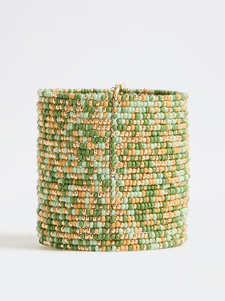 Westside Accessories Multi Color Beaded Statement Bracelet