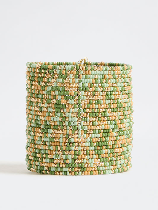 Westside Accessories Multi Color Beaded Statement Bracelet