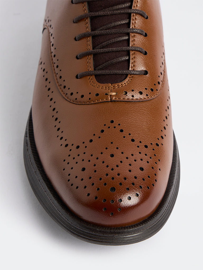 SOLEPLAY Tan Brogue Shoes