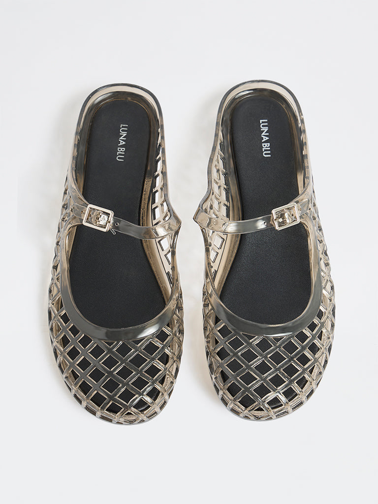 LUNA BLU Black Mary Jane Jelly Shoes