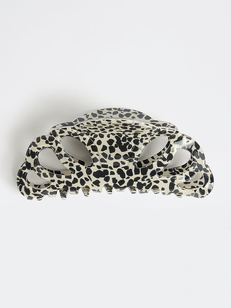 Westside Accessories Black Animal Printed Statement Claw Clip
