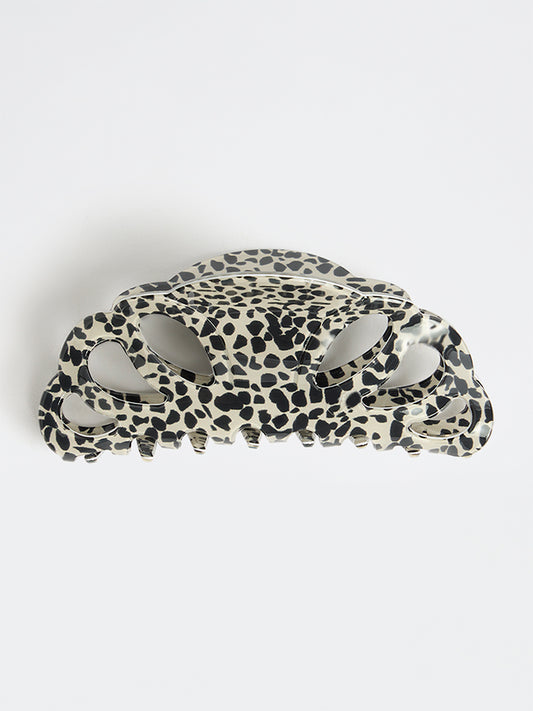 Westside Accessories Black Animal Printed Statement Claw Clip