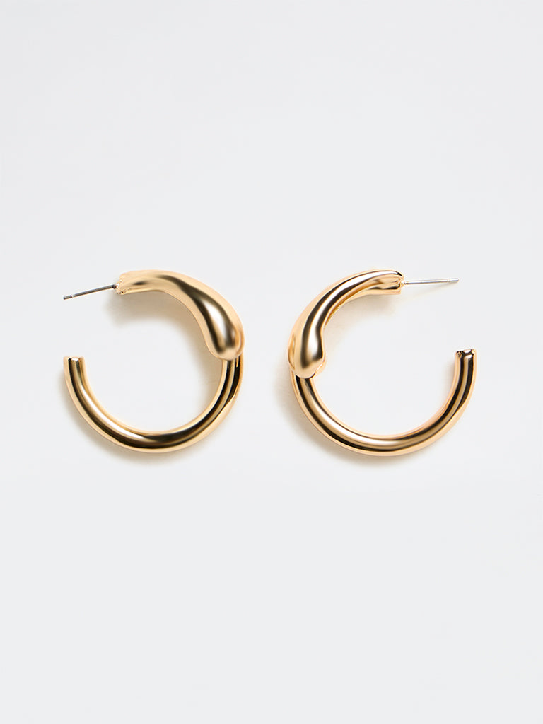 Westside Accessories Gold Statement Hoop Earrings