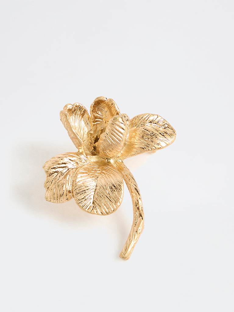 Westside Accessories Gold Floral Brooch