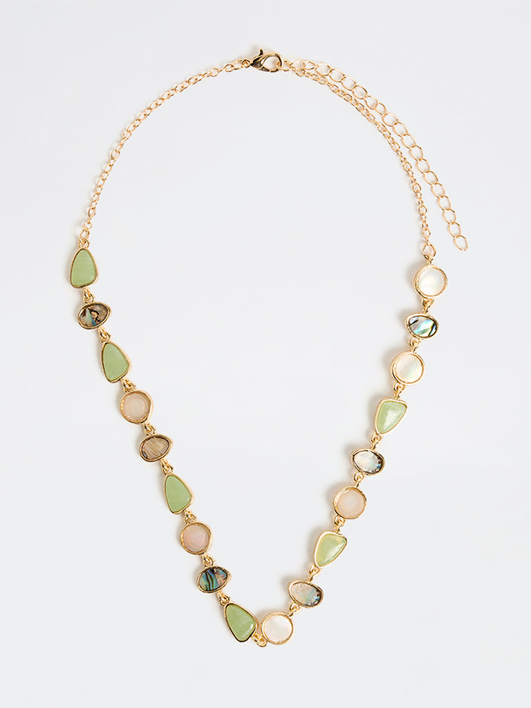 Westside Accessories Multicolour Resin Stone Short Necklace
