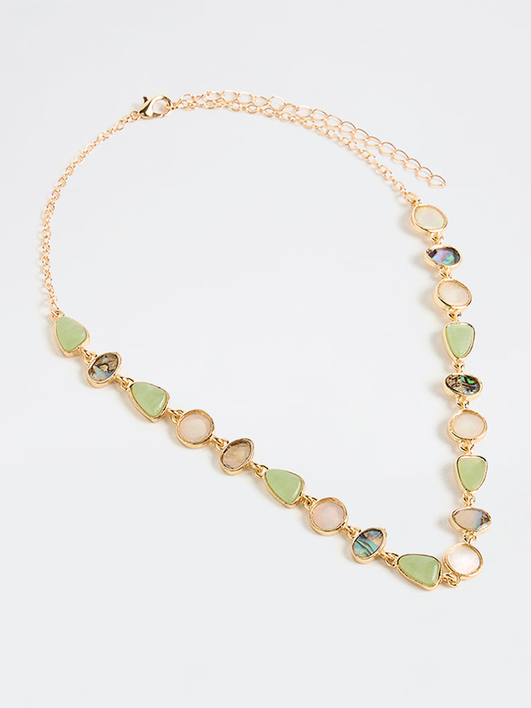 Westside Accessories Multicolour Resin Stone Short Necklace