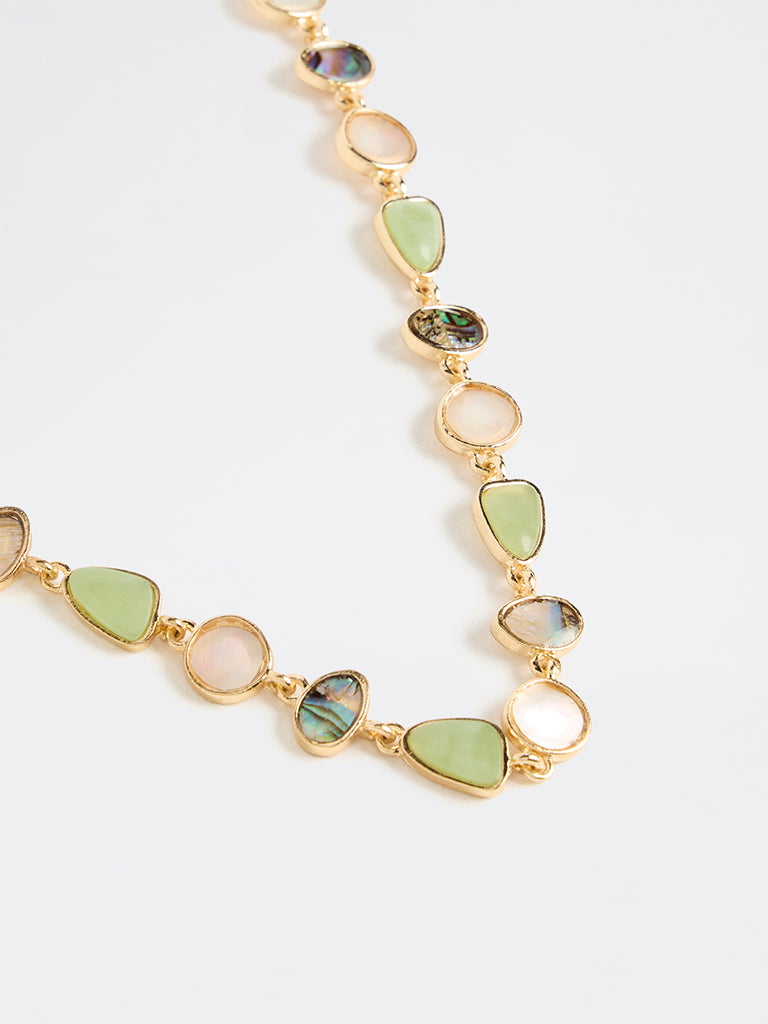 Westside Accessories Multicolour Resin Stone Short Necklace
