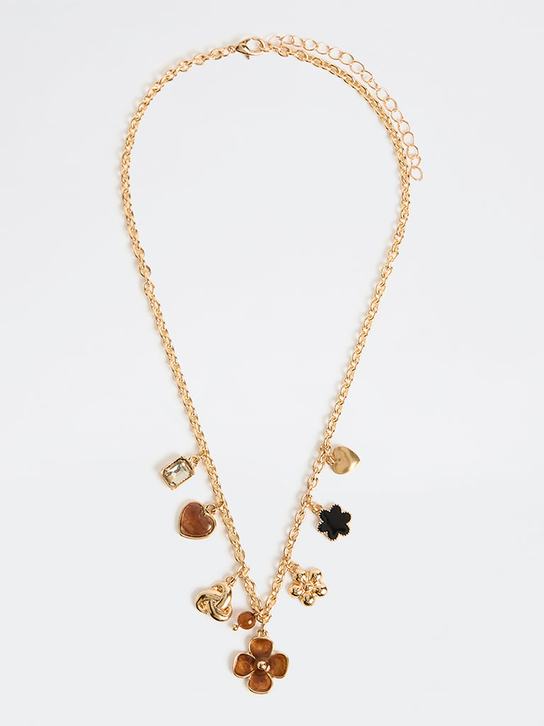 Westside Accessories Gold Multi-Charm Necklace
