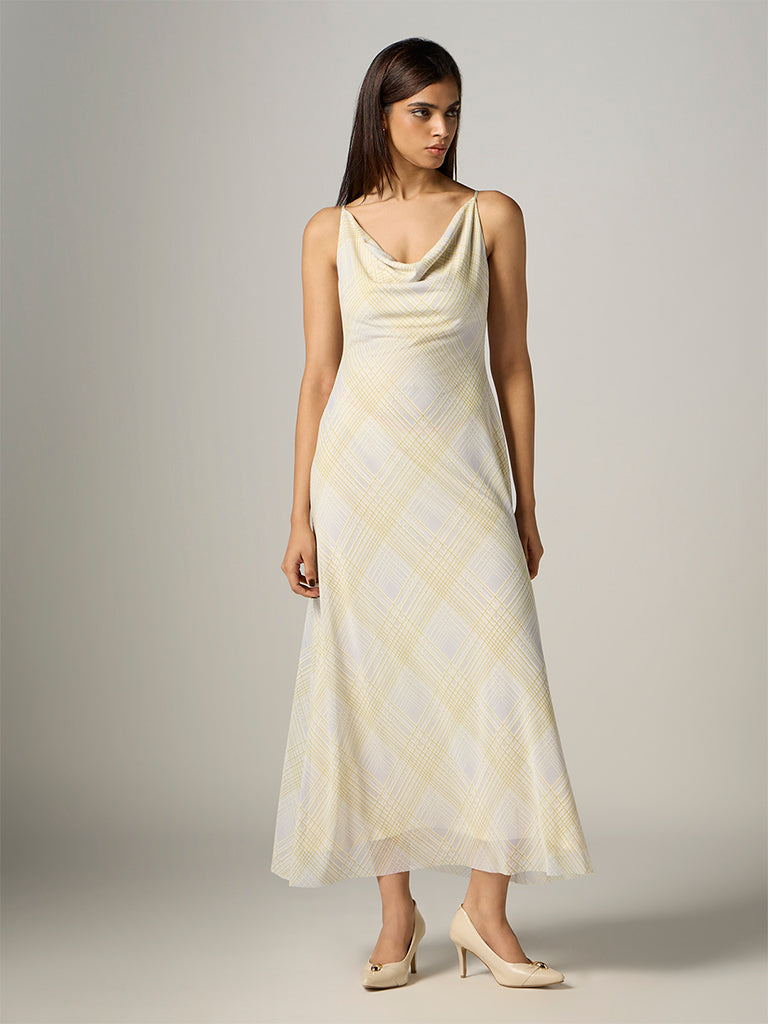 Wardrobe Grey Checkered A-Line Dress