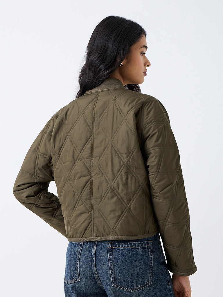 LOV Olive Quilted Jacket