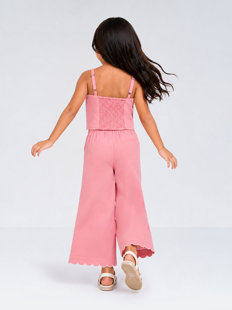 Utsa Kids Girls Pink Solid Ethnic Pants - (2 - 8 yrs)