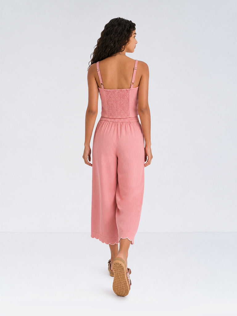 Utsa Kids Girls Pink Solid Ethnic Pants - (8 - 14 yrs)