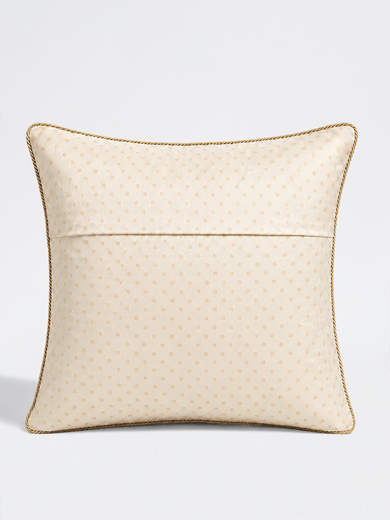 Westside Home Sage Checks Embroidered Cushion Cover
