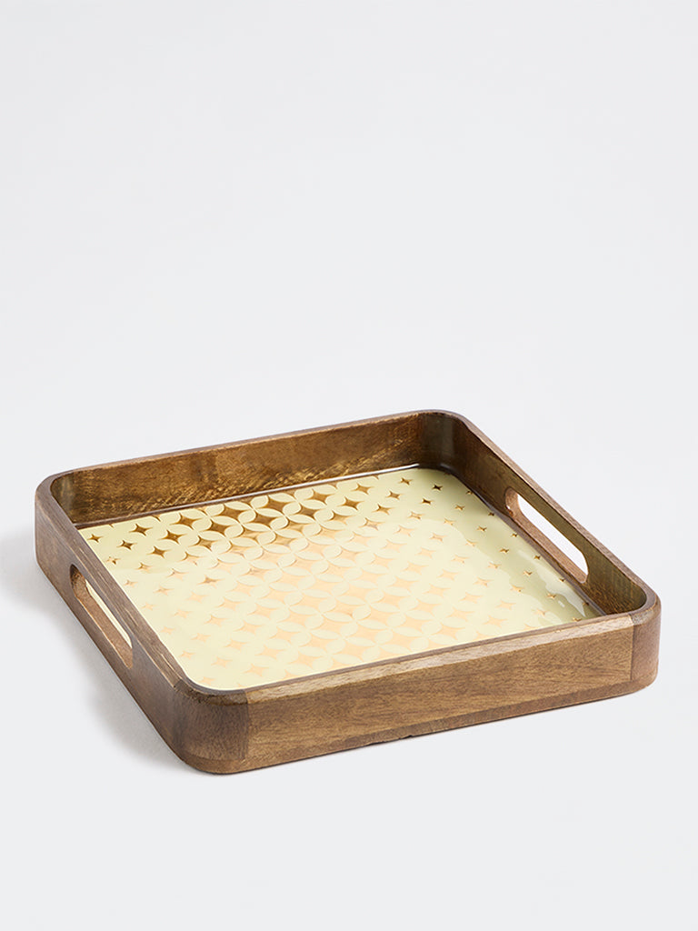 Westside Home Brown Sparkle Design Serving Tray