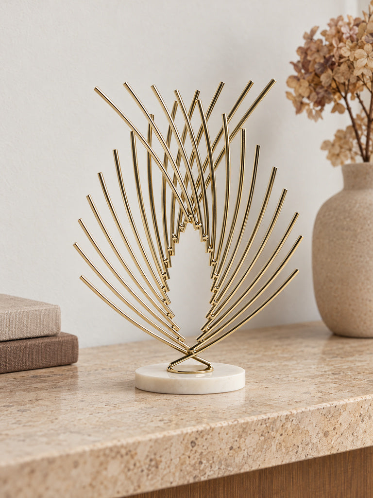 Westside Home Gold Metal Sculpture Decorative Object