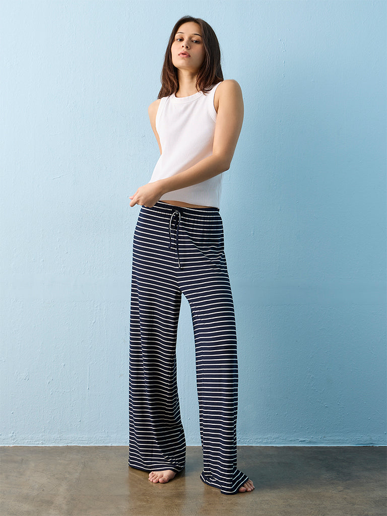 Superstar White Ribbed-Textured Cotton-Blend Tank Top