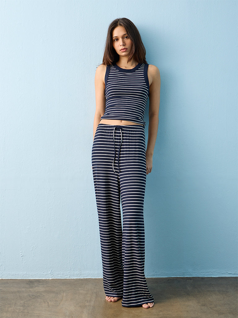 Superstar Navy Striped Tank Top