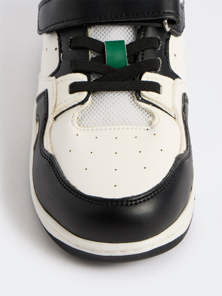 Yellow White Colour-Blocked Sneakers