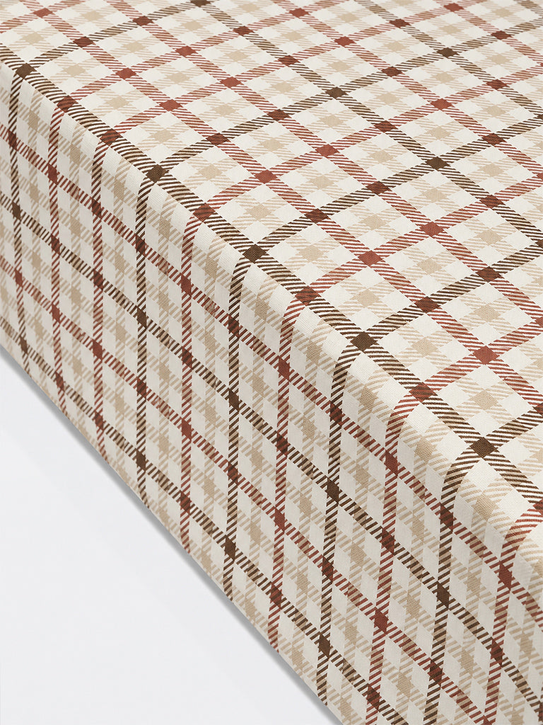 Westside Home Multicolor Checkered Queen Fitted Bed Sheet Set