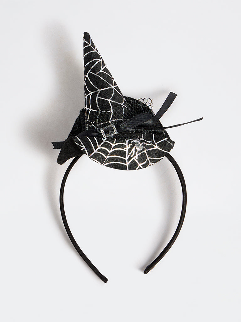 Westside Home Black Halloween Witch-Hat Design Headband