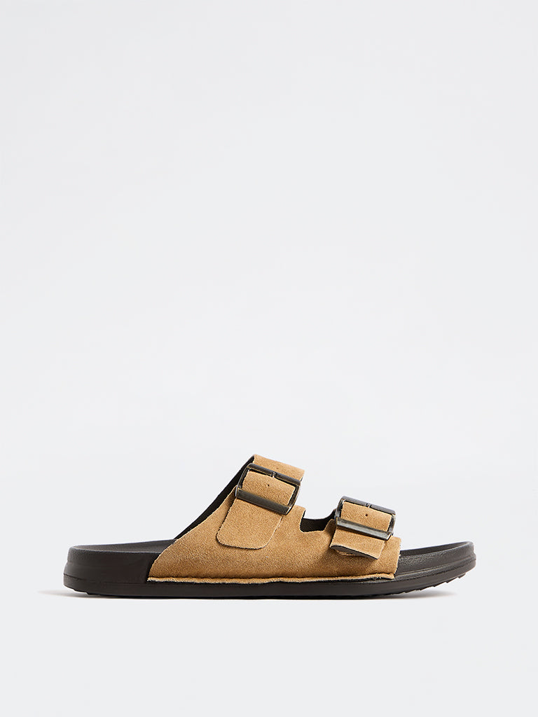 SOLEPLAY Dark Brown Slip-On Sandals