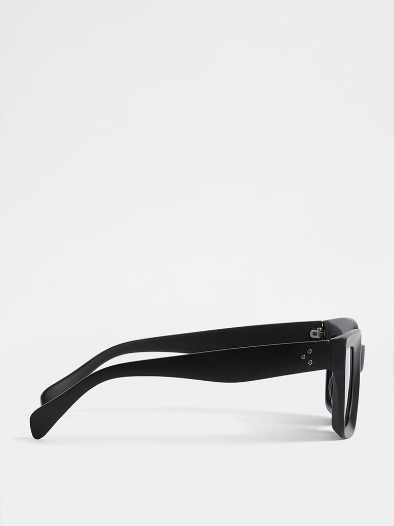 Nuon Black Square-Frame Sunglasses - Comes with a Pouch and Cleaning Cloth