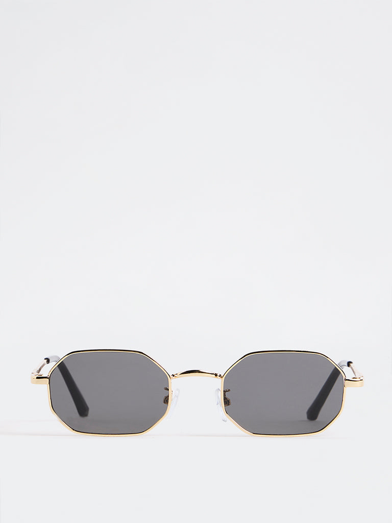 Nuon Purple Geometric Sunglasses - Comes with a Pouch and Cleaning Cloth