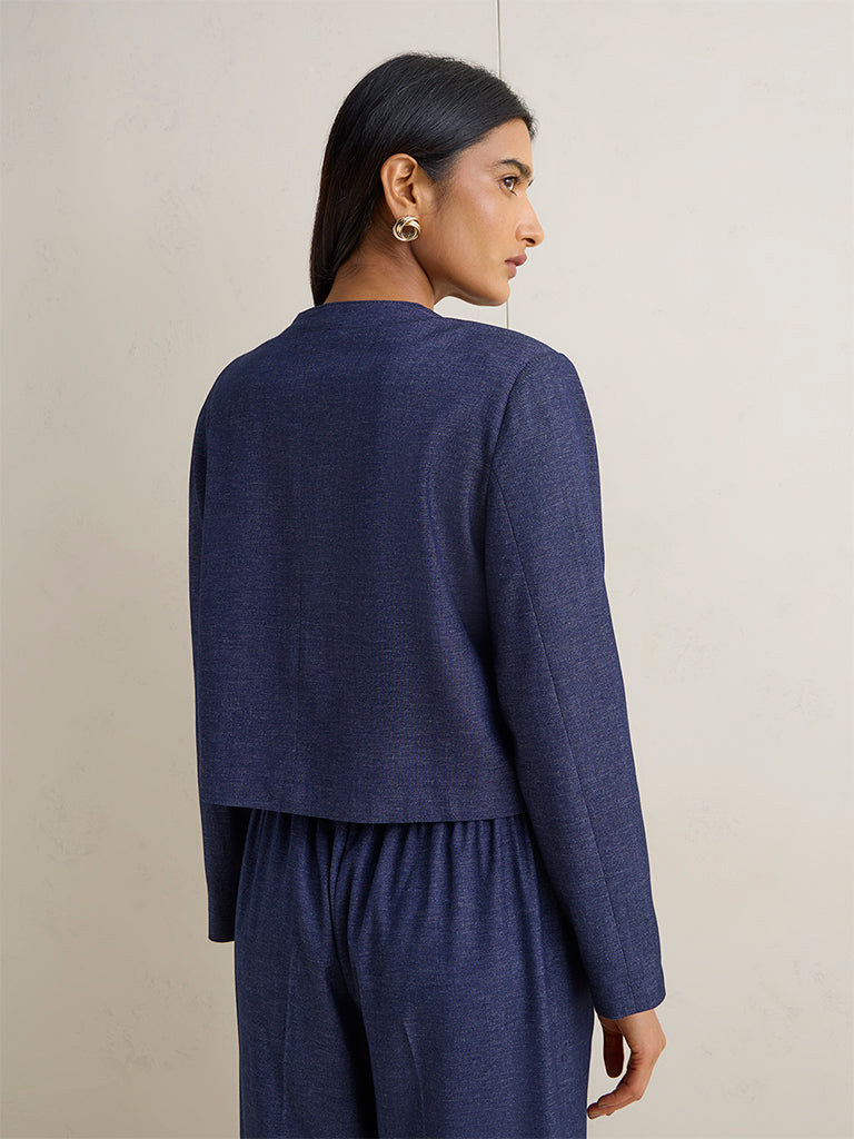 Wardrobe Indigo Solid Blouse