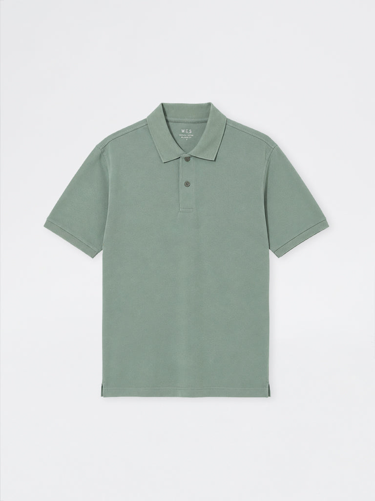 WES Casuals Sage Relaxed-Fit Cotton-Blend Polo T-Shirt