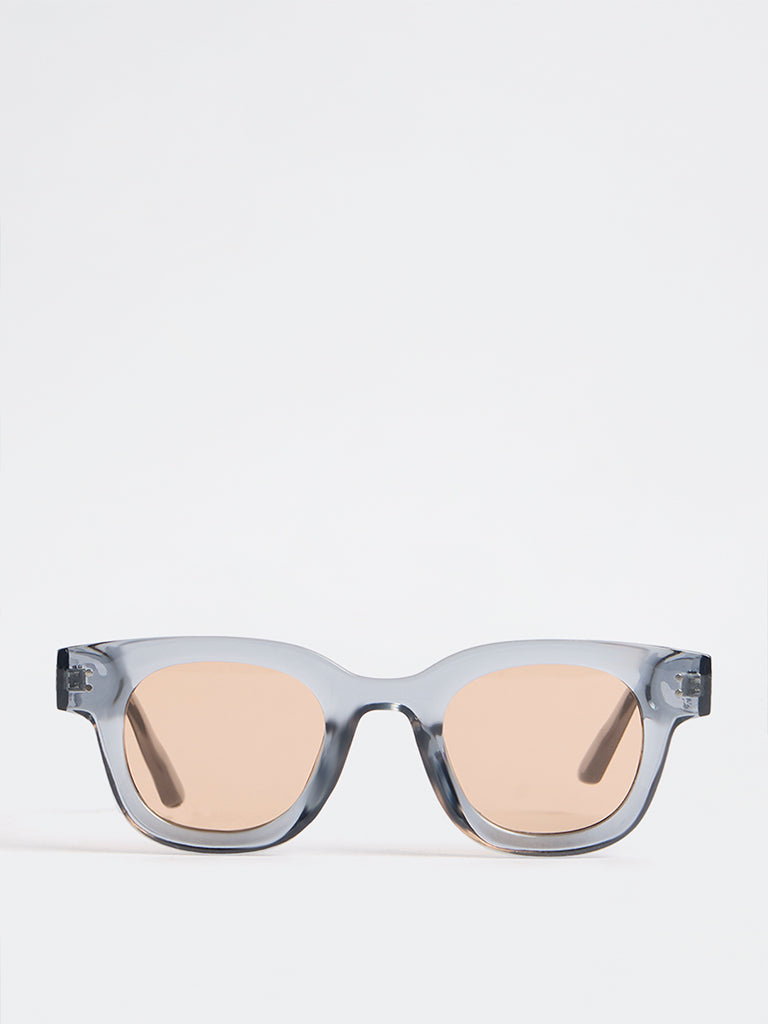 Nuon Grey Round Frame Sunglasses - Comes with a Pouch and Cleaning Cloth