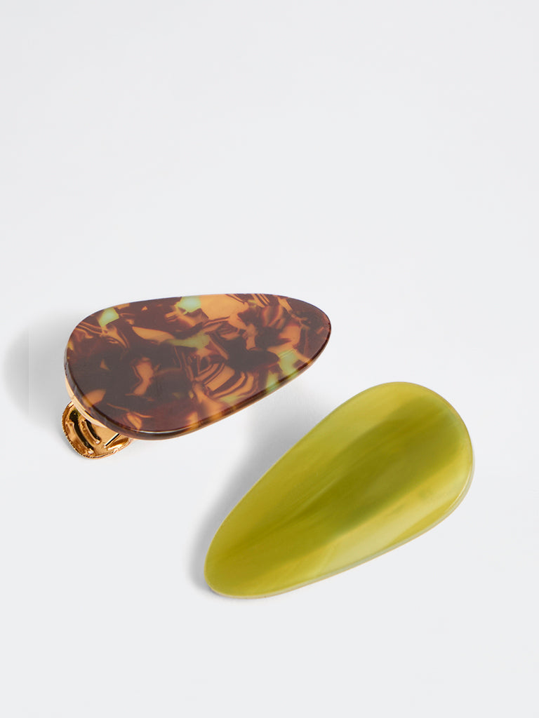 Westside Accessories Multicolour Barrette Hair Clips - Pack of 2