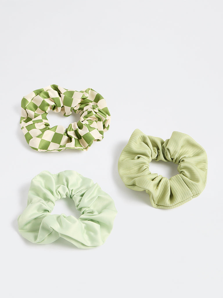 Westside Accessories Multicolour Hair Scrunchies - Pack of 3