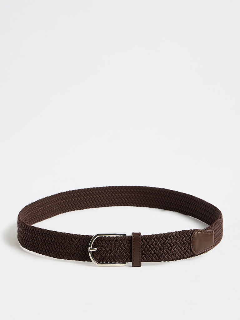Wes Formals Brown Braided Belt