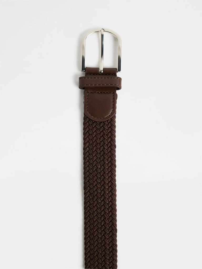 Wes Formals Brown Braided Belt