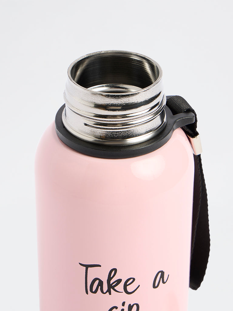 Westside Home Pink Typography Water Bottle - 500ml
