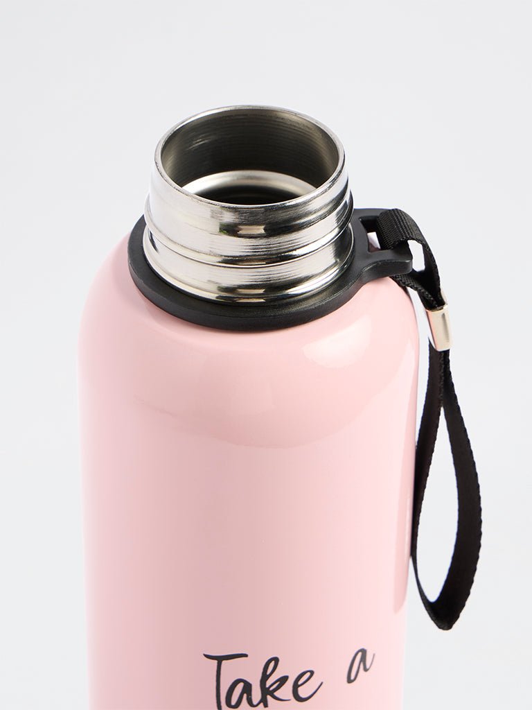 Westside Home Pink Typography Water Bottle - 850ml