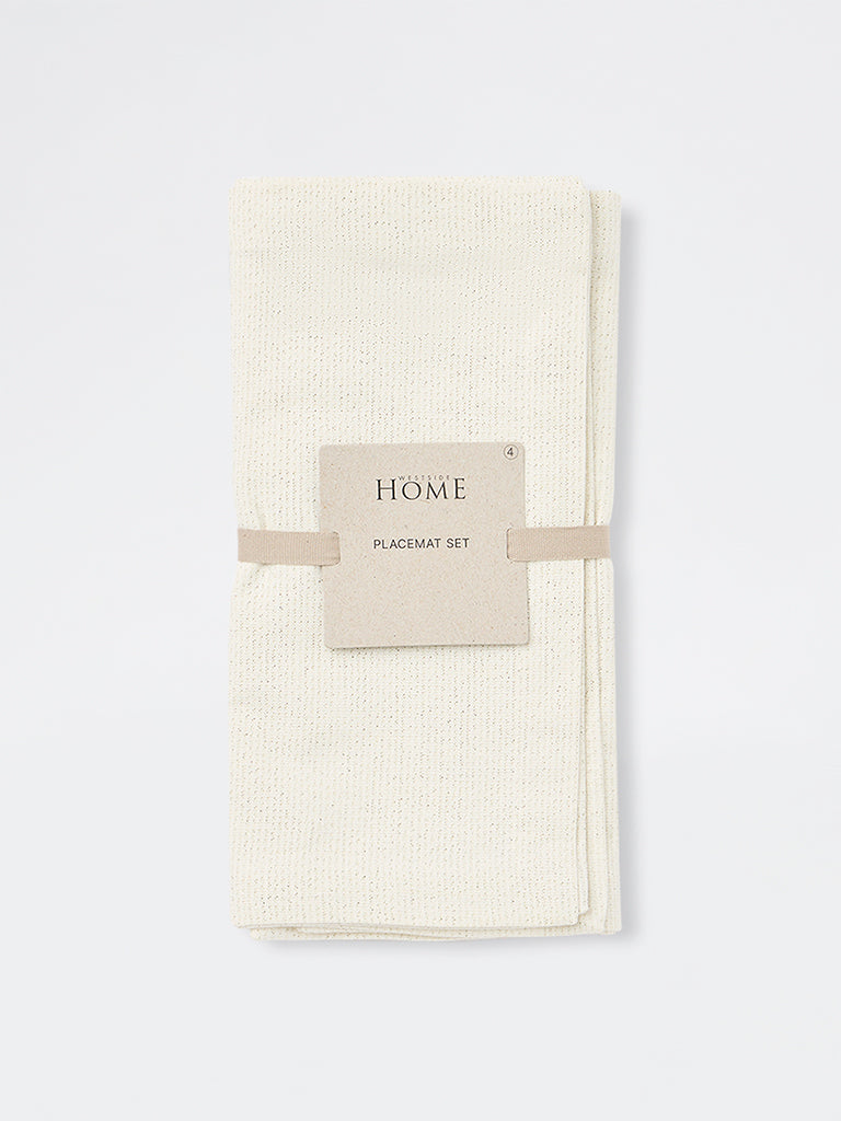Westside Home Ivory Textured Placemats - Set of 4