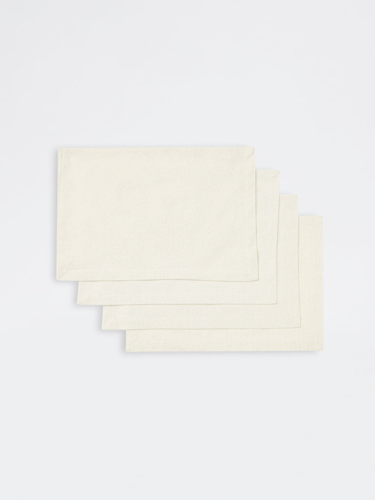 Westside Home Ivory Textured Placemats - Set of 4