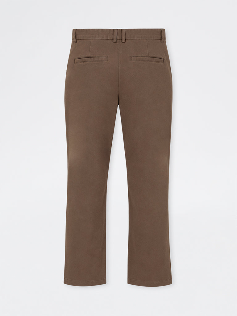 Ascot Brown Relaxed-Fit Mid-Rise Chinos