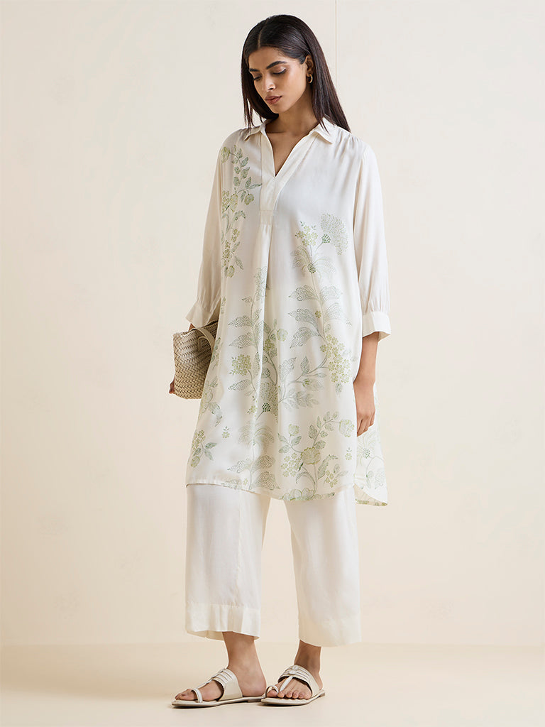 Zuba Cream Solid Pants