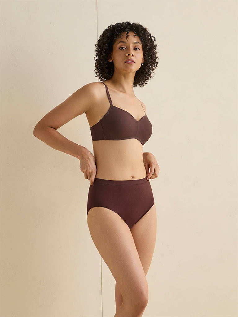 Wunderlove Dark Brown Seamfree Full Briefs