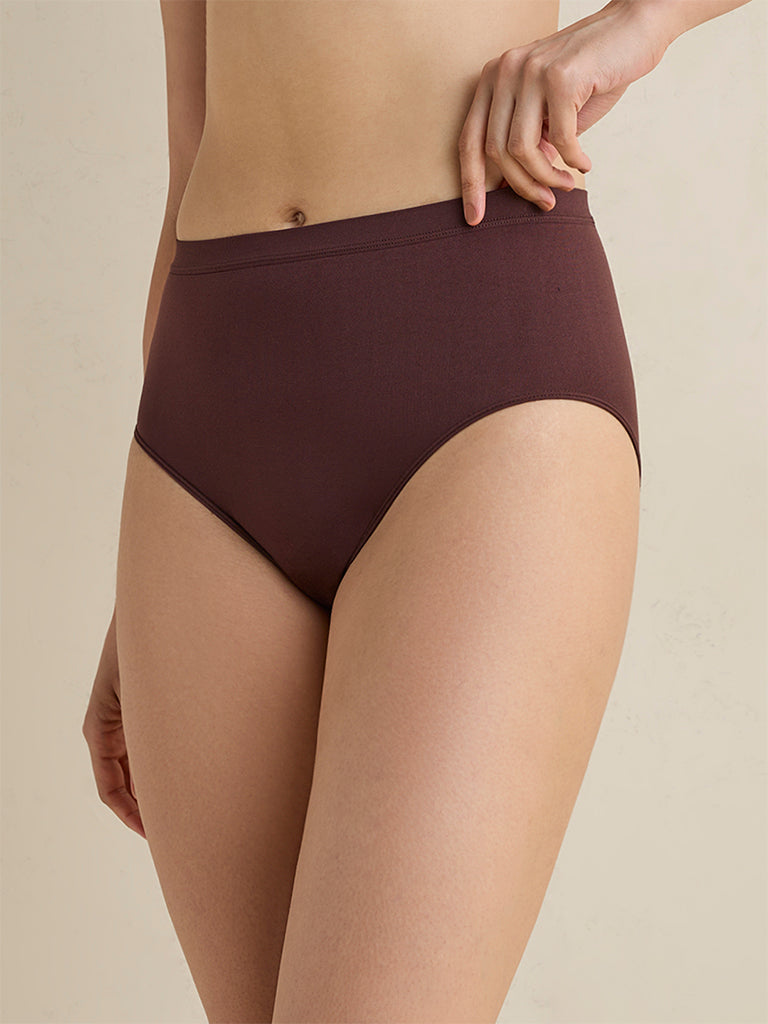 Wunderlove Dark Brown Seamfree Full Briefs