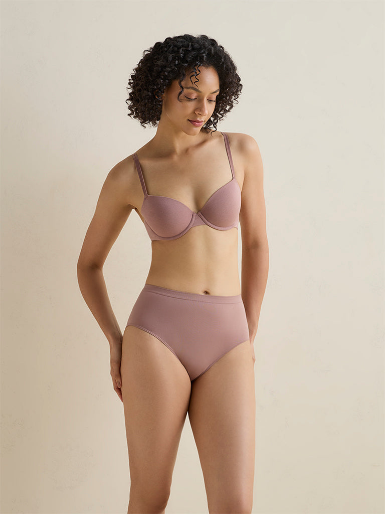 Wunderlove Dusty Mauve Seamfree Full Briefs