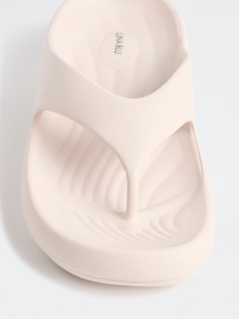 LUNA BLU Light Pink Thong-Strap Comfort Sandals